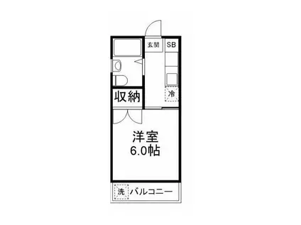 イモンコーポ(1K/4階)の間取り写真