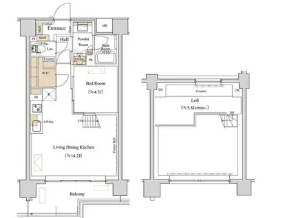 ブランシエスタ西馬込(1LDK/6階)の間取り写真