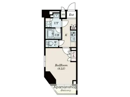 S-RESIDENCE 三田慶大前(1K/7階)の間取り写真