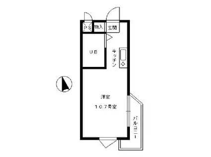 メゾン・ド・ネーフル(ワンルーム/1階)の間取り写真