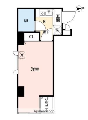 ドルフ高円寺南(1K/3階)の間取り写真