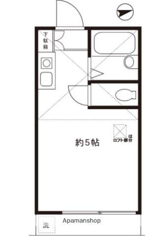 DRホームズ上石神井Ⅱ(ワンルーム/1階)の間取り写真