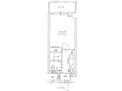 テラスジョージタウン(1K/5階)の間取り写真