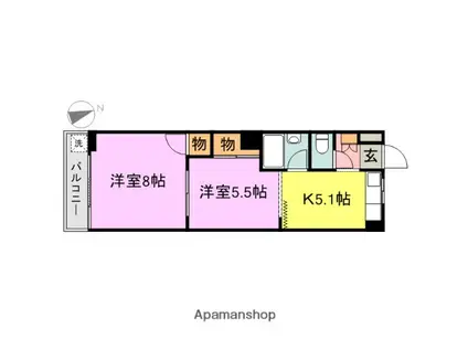 アビテ サンパティック(2K/1階)の間取り写真