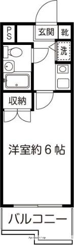 ジョイフル阿佐ヶ谷Ⅱ(1K/2階)の間取り写真