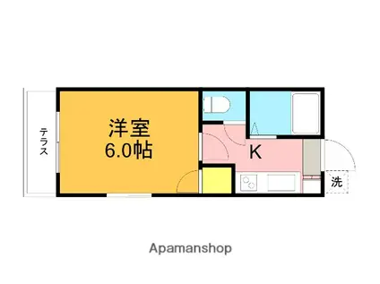 コーポ小金井(1K/1階)の間取り写真