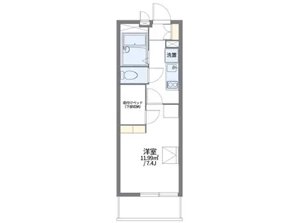 レオパレス石神井公園(1K/1階)の間取り写真