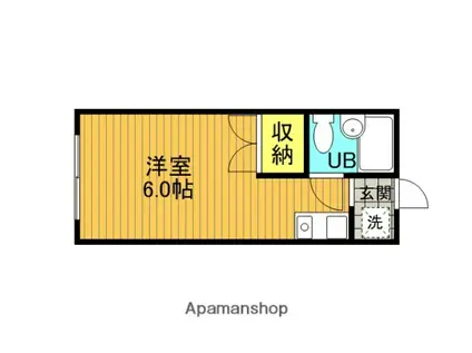 尾崎レジデンス(ワンルーム/1階)の間取り写真