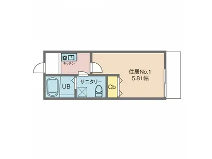 カインドネス吉祥寺南町A棟(1K/1階)の間取り写真