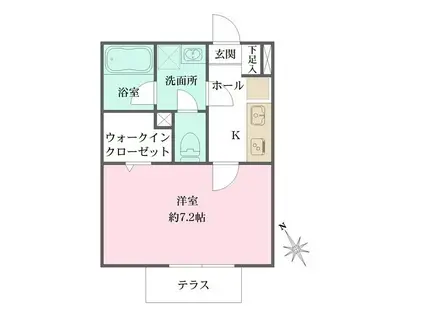 マンハイム ズューデン(1K/1階)の間取り写真