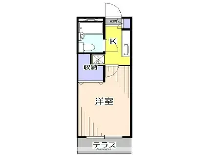 AIFORT荻窪Ⅱ(1K/1階)の間取り写真
