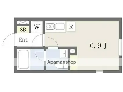 REVERESIDENCE阿佐ヶ谷(ワンルーム/1階)の間取り写真