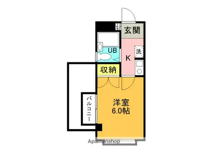 ハイムカトレア田無Ⅱ(1K/3階)の間取り写真