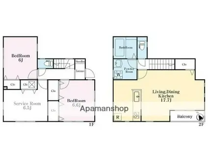 京王電鉄井の頭線 高井戸駅 徒歩7分 2階建 築10年(3LDK)の間取り写真