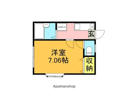 エスポアール東小金井(1K/1階)の間取り写真