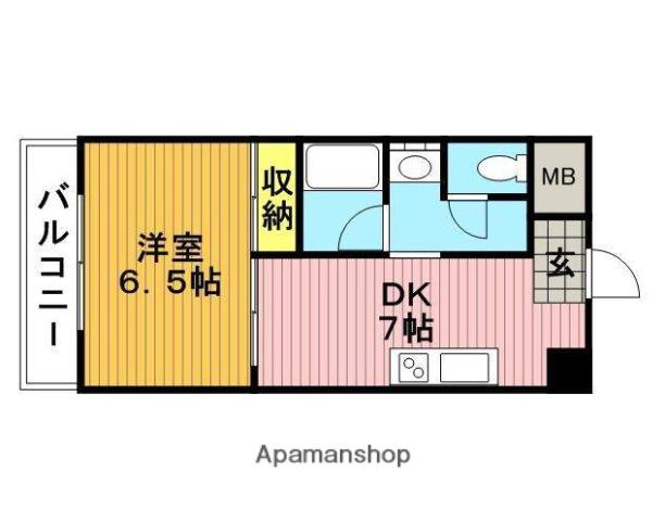SHINO36BLDG(1DK/11階)の間取り写真