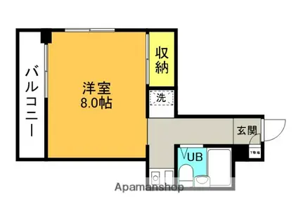 清和ハイツ(ワンルーム/4階)の間取り写真