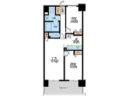 レジディア南千住(2LDK/6階)の間取り写真
