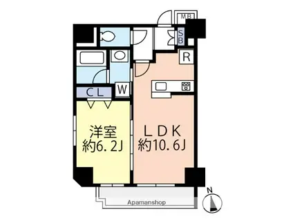 グランヴァン浅草橋駅前(1LDK/3階)の間取り写真