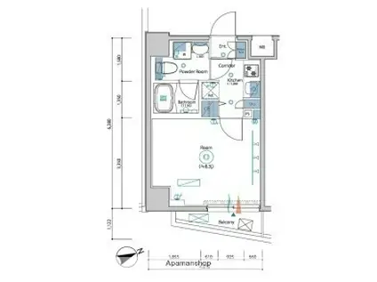 SYNEX KAMEIDO(1K/4階)の間取り写真
