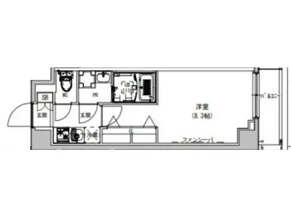 SーRESIDENCE本所吾妻橋(1K/1階)の間取り写真