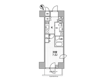 ステージファースト浅草橋2(1K/5階)の間取り写真