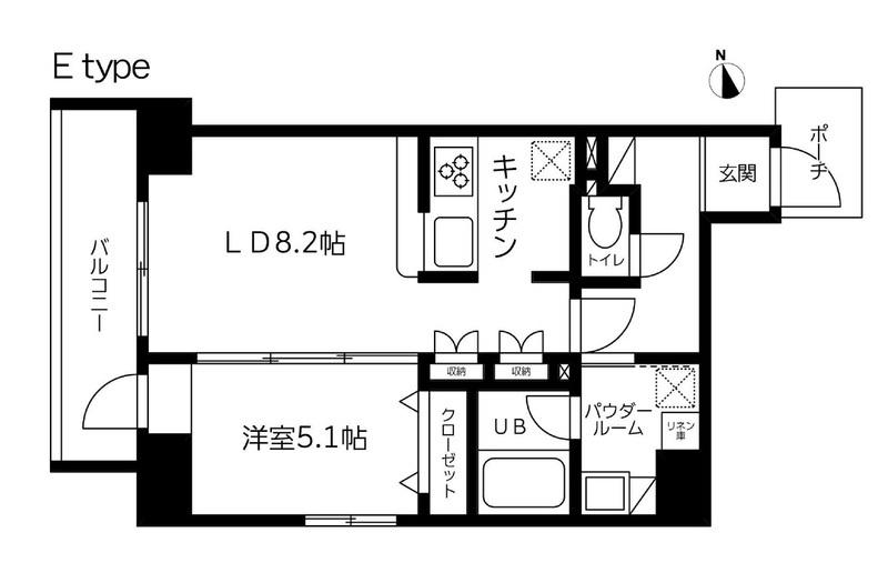 スカイコート蔵前Ⅱ(1LDK/2階)の間取り写真
