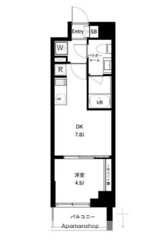 アーバンパーク亀戸Ⅱ(1DK/3階)の間取り写真
