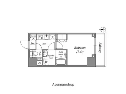 GRAN PASEO両国サウス(1K/3階)の間取り写真