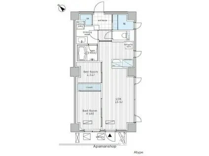アスブルーム奥浅草(2LDK/5階)の間取り写真