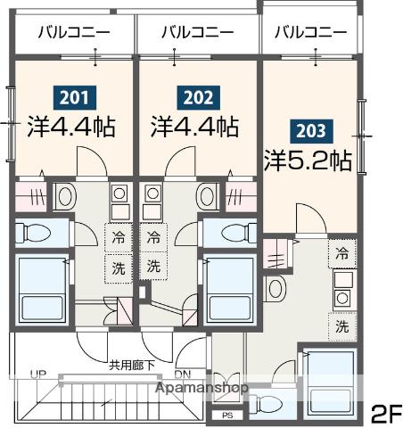 MELDIA東向島Ⅰ(1K/2階)の間取り写真