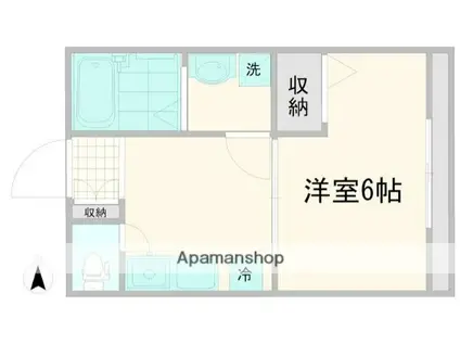 グレースハイツ(1DK/1階)の間取り写真