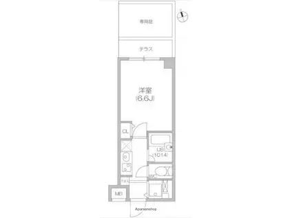 ガーラプレイス八幡山壱番館(1K/1階)の間取り写真