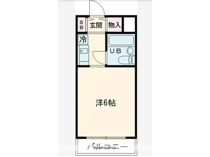 ソフィア西久保(1K/2階)の間取り写真