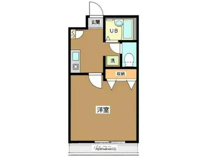 ウェルハイム関町(1K/3階)の間取り写真