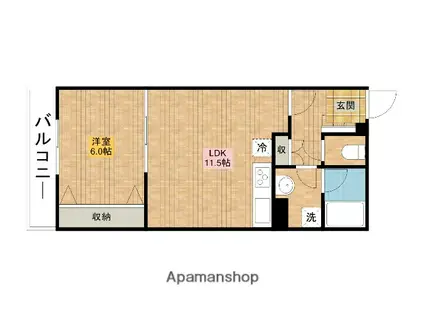 レーベンハイム板橋フィーリア(1LDK/3階)の間取り写真