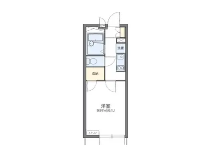 レオパレスKEN Ⅰ(1K/1階)の間取り写真