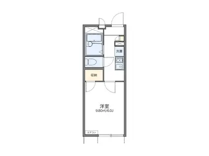レオパレスV FIELD(1K/1階)の間取り写真