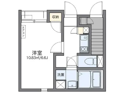 レオネクストプラネット北千住(1K/1階)の間取り写真