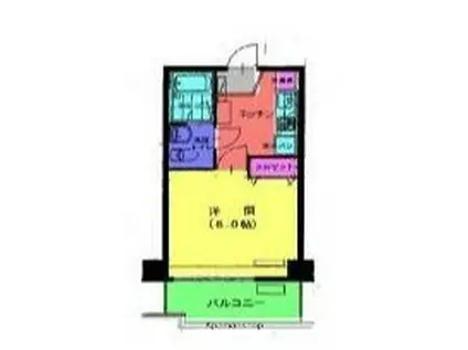 ボナール・A(ワンルーム/6階)の間取り写真