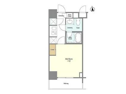 東急セットアップレジデンス恵比寿(1K/8階)の間取り写真