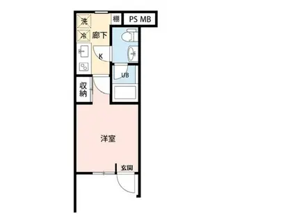 リーフコート(1K/1階)の間取り写真