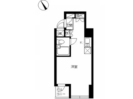 スカイコート田端(ワンルーム/11階)の間取り写真