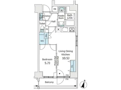 アイル王子ノルド(1LDK/10階)の間取り写真