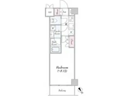 KDXレジデンス西調布(1K/2階)の間取り写真