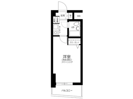 ライオンズマンション哲学堂(1K/4階)の間取り写真