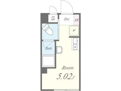 リージェンシー上板橋(ワンルーム/1階)の間取り写真