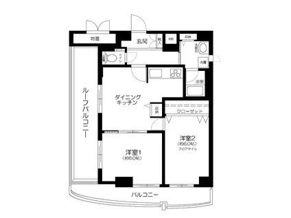 AZALEAHOUSE練馬(2DK/10階)の間取り写真