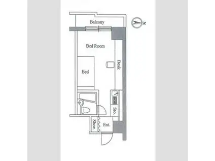 アレックス日乃本(ワンルーム/10階)の間取り写真