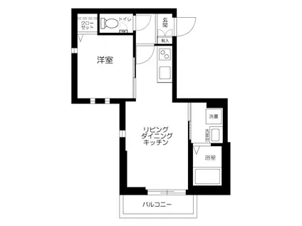 グラン シュバリエ(1LDK/1階)の間取り写真